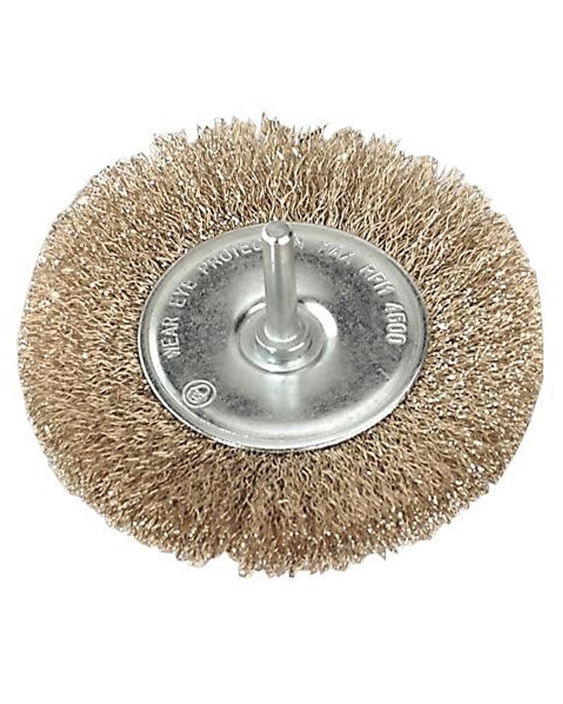 sealey flat wire brush (100mm, 6mm shaft)