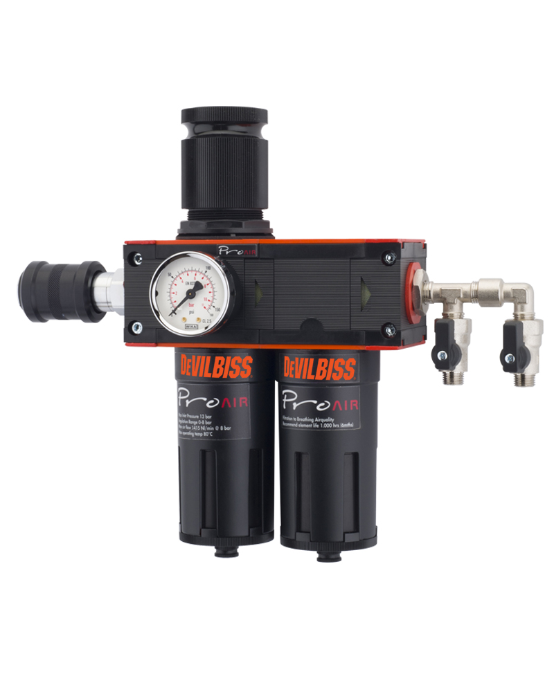 DeVilbiss Pro Air Filter Regulator 2 SpraygunsDirect.co.uk