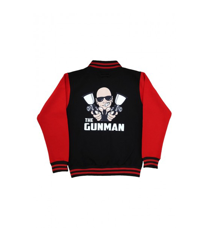 Black and Red Gunman Baseball Jacket SpraygunsDirect.co.uk